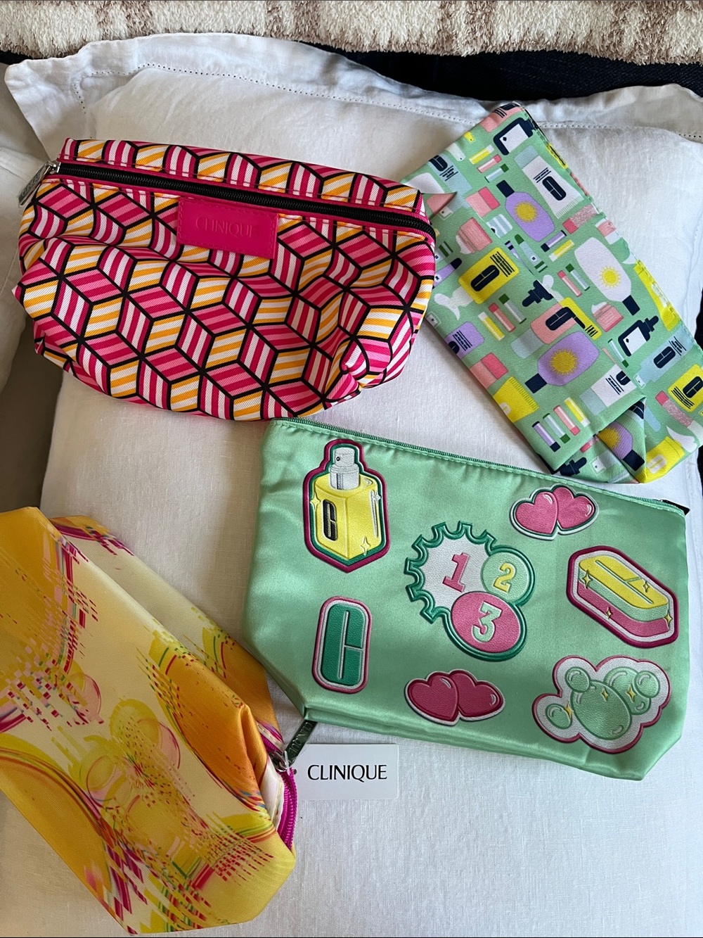 4 never used make up bags from Clinique